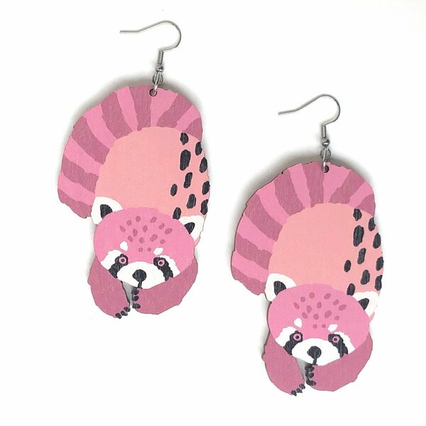 Crazy Granny Designs Red Panda Earrings - Magic Animal collection