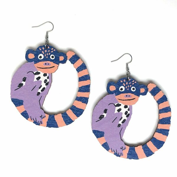 Crazy Granny Designs Monkey Earrings - Magic Animal collection