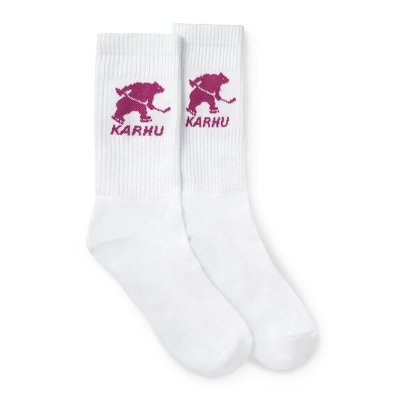 Karhu Hockey Bear Socks, White / Fuchsia