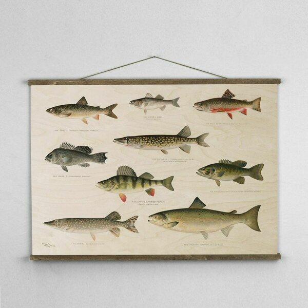Plywood Print Gone Fishing 30 x 40 cm