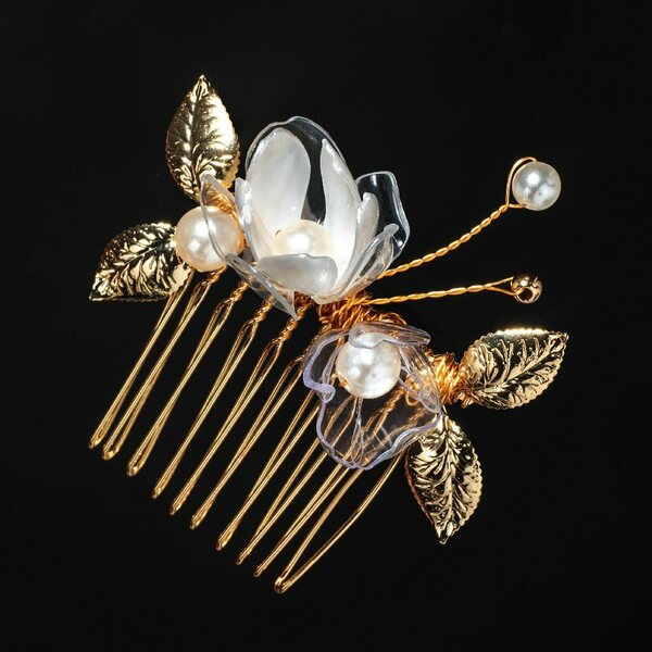 Upcycle with Jing Clear & White Jasmine Hairpin