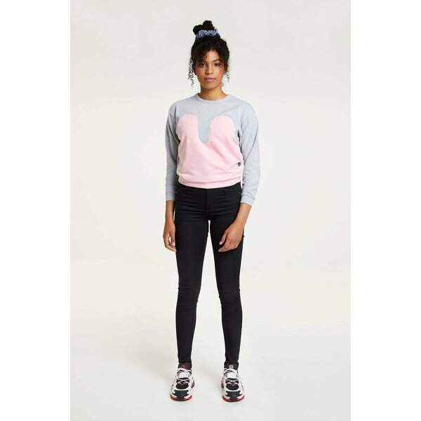 R/H Studio Magic Sweater, Light Grey / Baby Pink