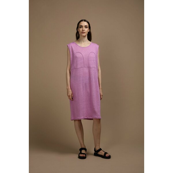 R/H Studio Mickey Launch Dress, Violet Linen Jersey