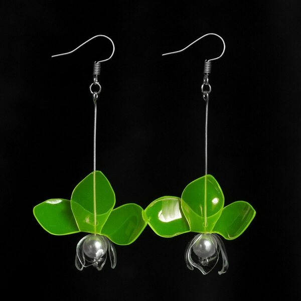 Upcycle with Jing Orchid Earrings, Green