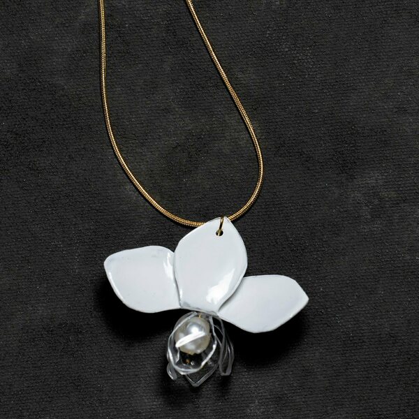 Upcycle with Jing White Orchid Necklace