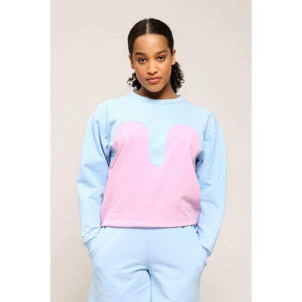 R/H Studio Magic Sweater, Sky Blue/Pastel Lavendel