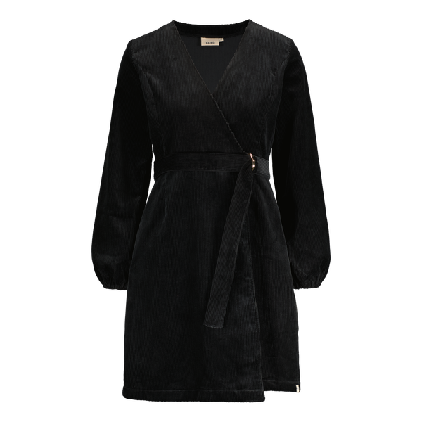 Kaiko Clothing Corduroy Wrap Dress, Black