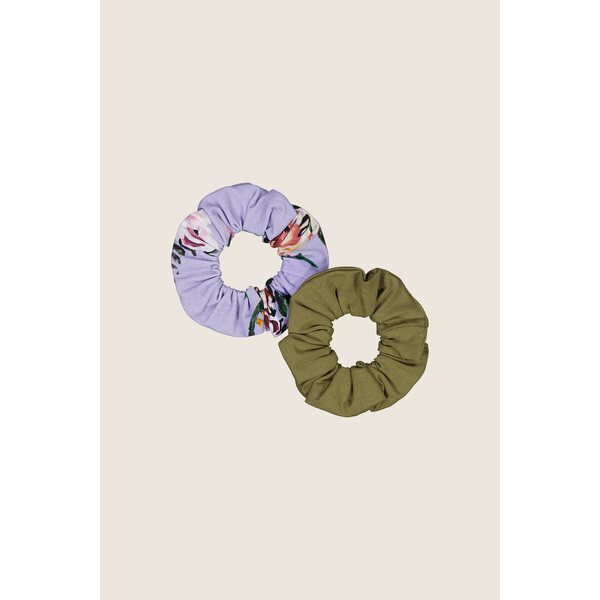 Kaiko Clothing Scrunchie Set, Lavender Bloom & Olive