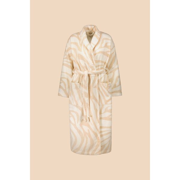 Kaiko Clothing Bath Robe, Zebra Offwhite