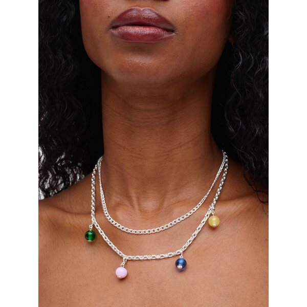 UHANA Everyday Chain Necklace Set & Uhana Amulets, Silver