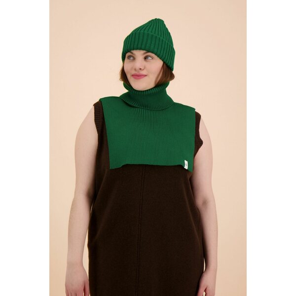 Kaiko Clothing Rib Merino Neck Warmer, Bright Green