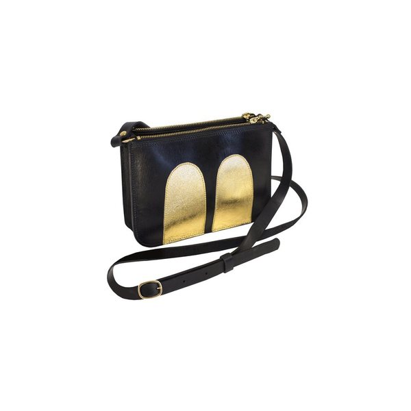 R/H Studio Mickey Handbag, Black / Gold