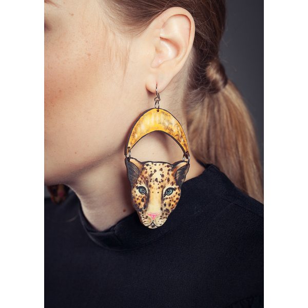 Mine Güngör Panthera Moon Earrings