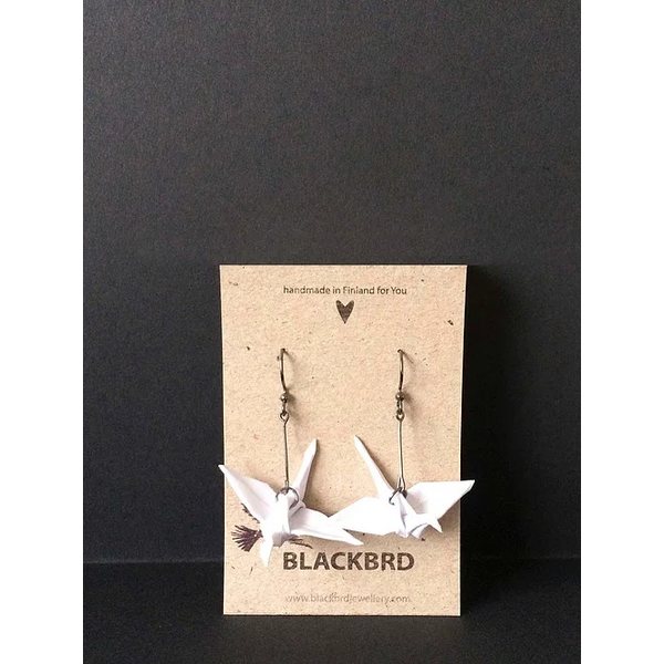 Origami Earrings, White