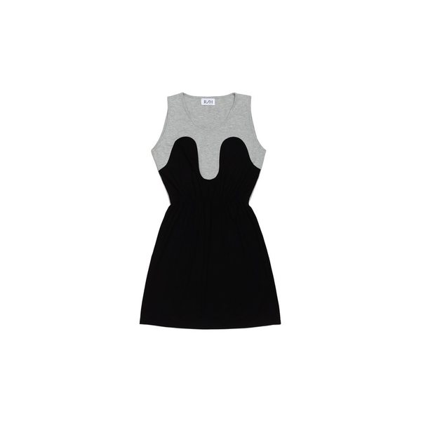 R/H Studio Magic Summer Dress, Light Grey/Black