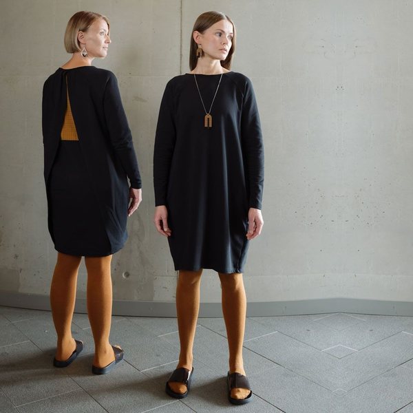YO ZEN Architect Dress, Black / Millimeter
