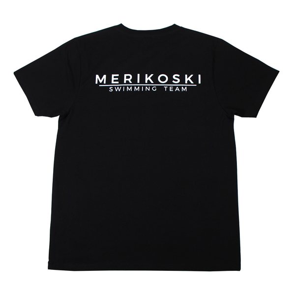 Paine Clothing Merikoski Swimming Team T-paita, Unisex, musta