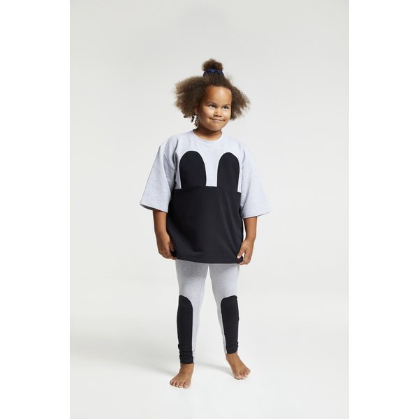 R/H Studio Kid's Mickey Square Dress, Light Grey / Black